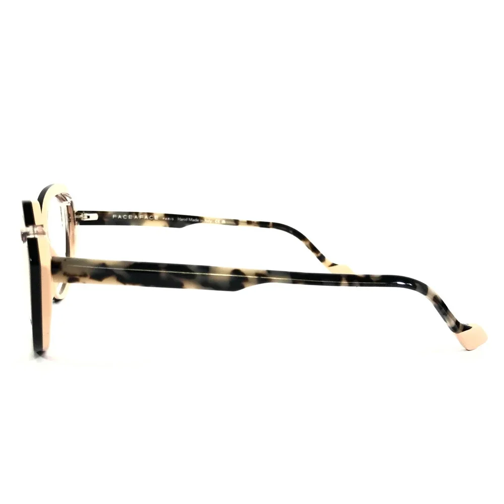 Face A Face Eyeglasses Frames KALEDO 1 COL 6091 ER Black on Soft Pink 49-17-142